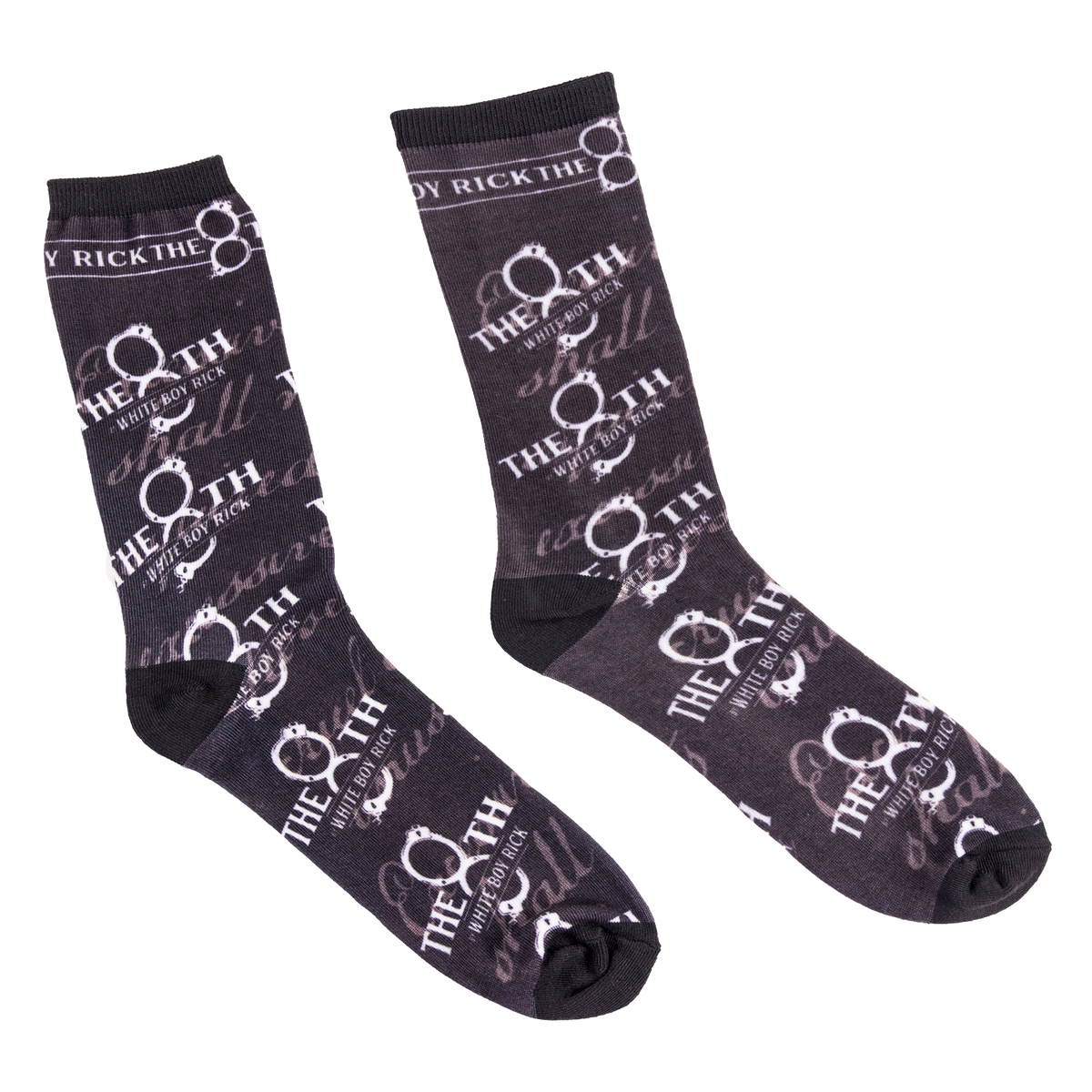 All Over Print Socks Black The 8th By White Boy Rick