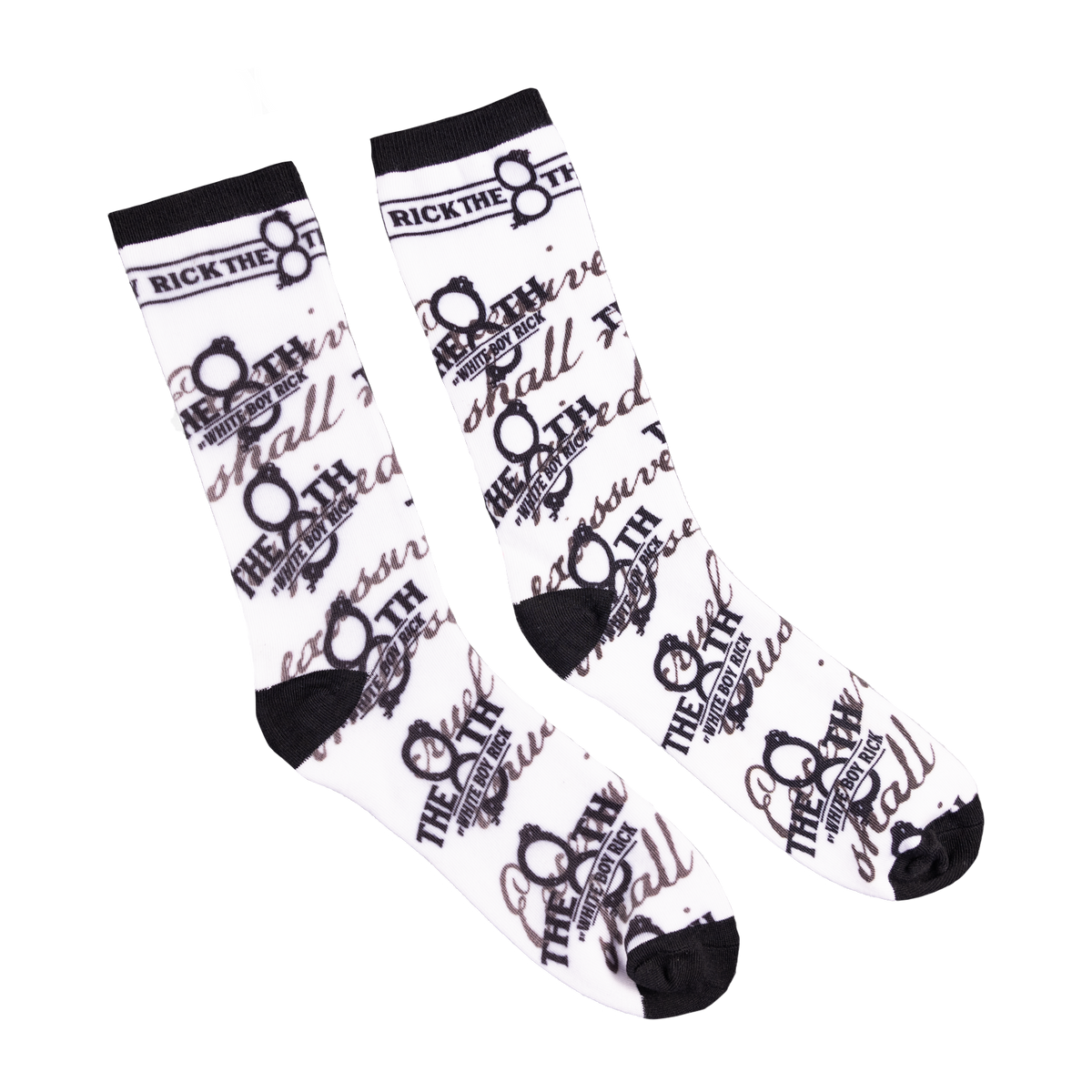 All Over Print Socks White The 8th By White Boy Rick