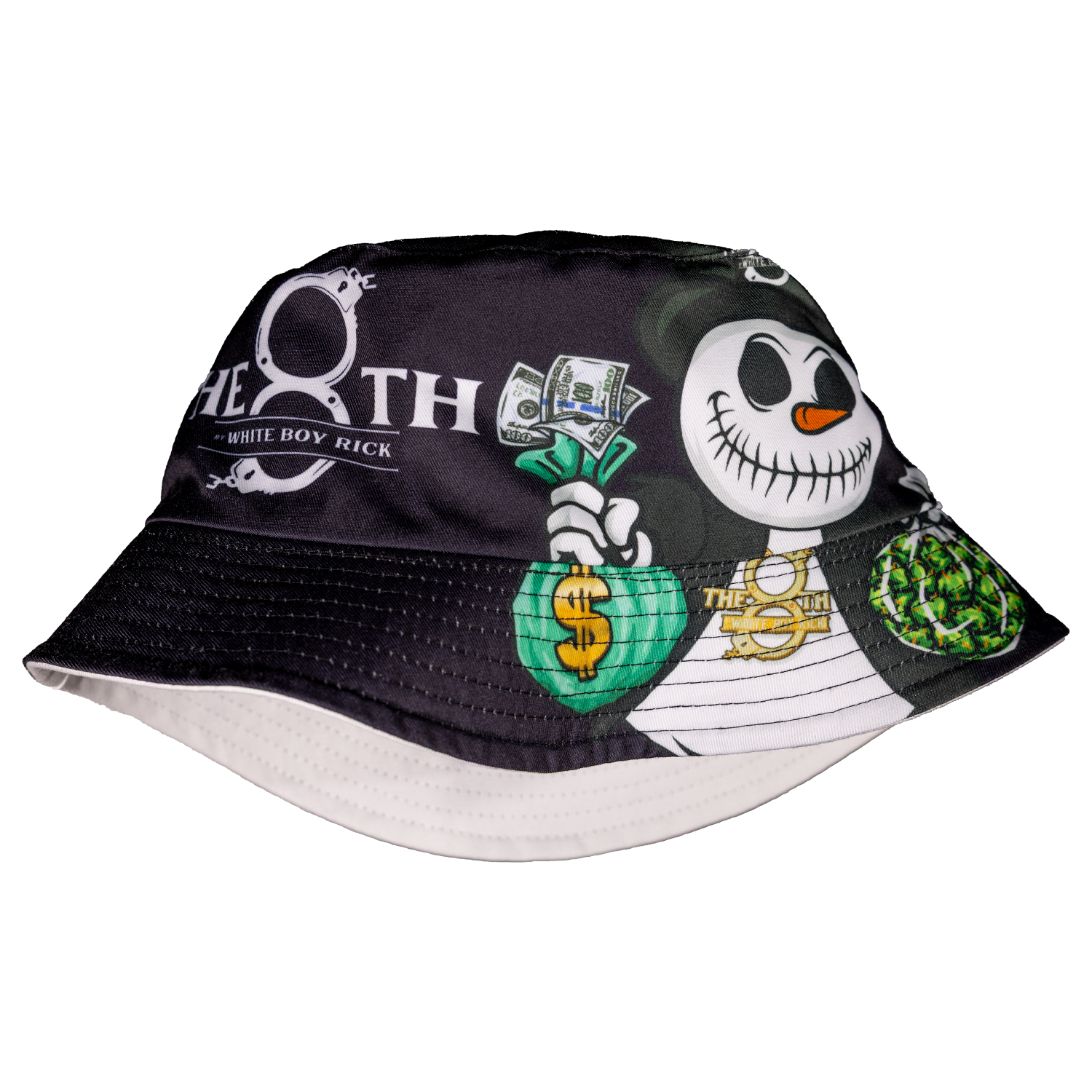 Reversible Snowman Bucket Hat - Black/White