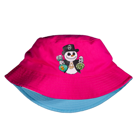 Reversible Snowman Bucket Hat - Miami Pink/Blue
