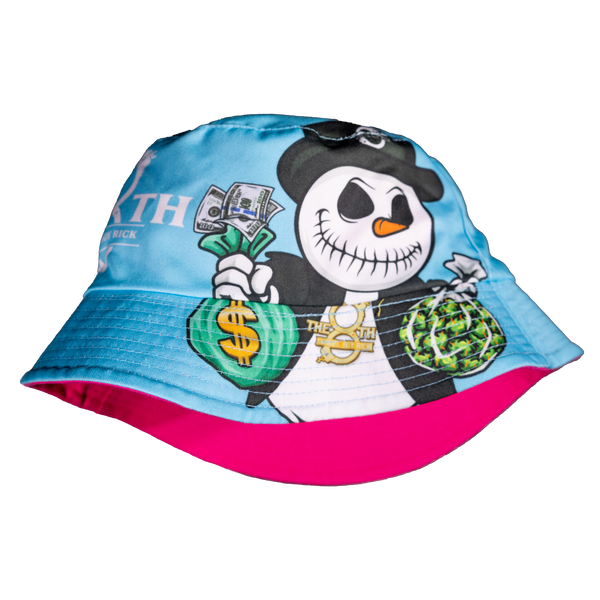 Reversible Snowman Bucket Hat - Miami Pink/Blue