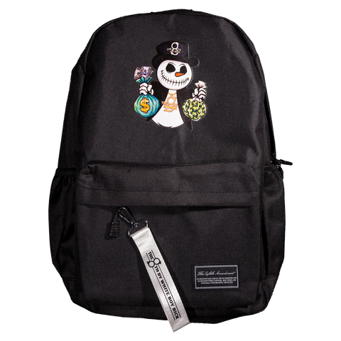 Original Snowman Bookbag - Black w/ white strap